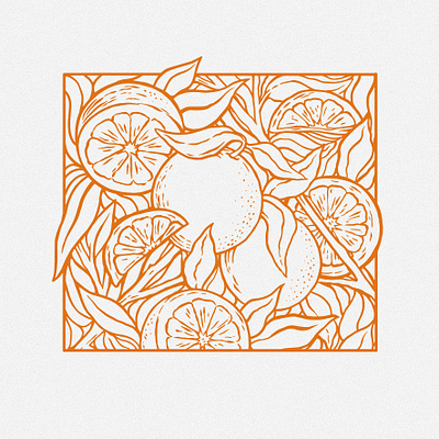 A Kid From The Valley art california drawing flowing illustration line art orange oranges valley