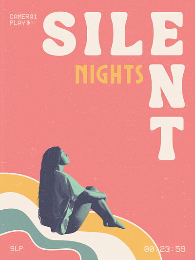 Silent Nights design graphic design movie poster poster typography