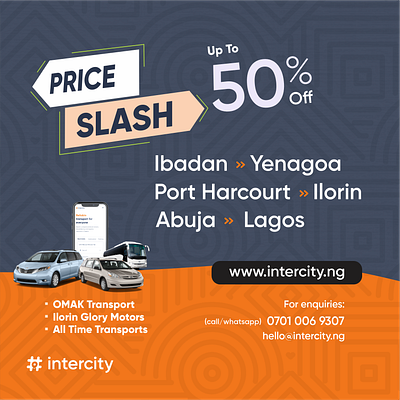 50% Discount flyer for intercity Brand brand identity branding design graphic design graphics