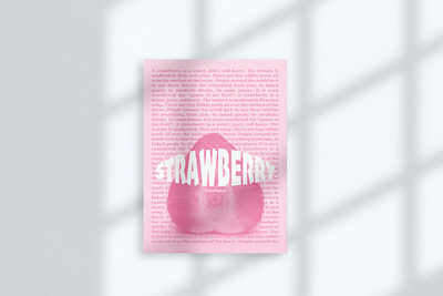 Strawberry design graphic design poster typography