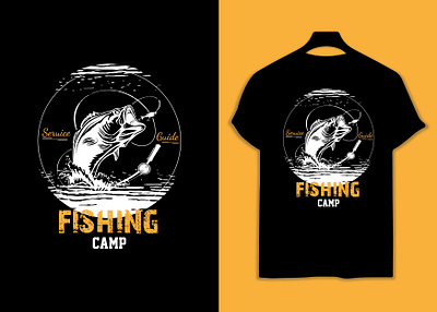 Fishing Camp retro t-shirt design fish shirt fishing camp fishing t shirt retro fish vintage fish word