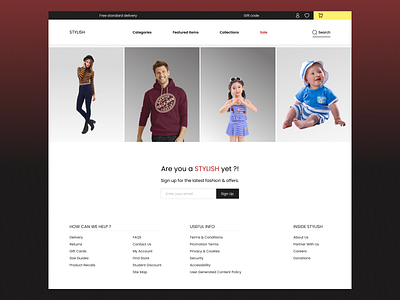 STYLISH - Clothing website branding clothig design fashion ui wear website