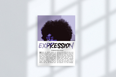Expression design editorial graphic design magazine typography