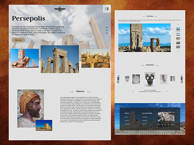 Persepolis Website Sample adobe xd ancient branding design history iran iran history landing page persepolis persia persian empire ui user experience user interface web design