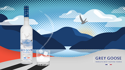 Grey Goose Animation 2danimation ad aftereffects animation branding celanimation greygoose logo motion graphics vector