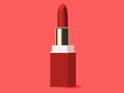 Vector red colour lipstick isolated with highlights adobeillustrator cute design graphic design graphicdesign illustration lips vector