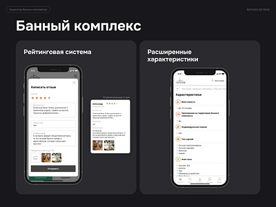 ChistoPar Bathhouse page app bath bathhouse booking design design system interface service ui uxui web