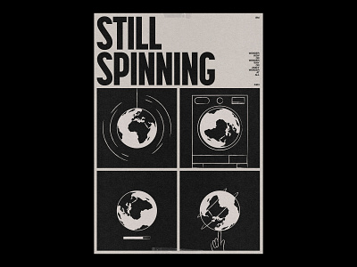 Still spinning /403 clean design modern poster print simple type typography