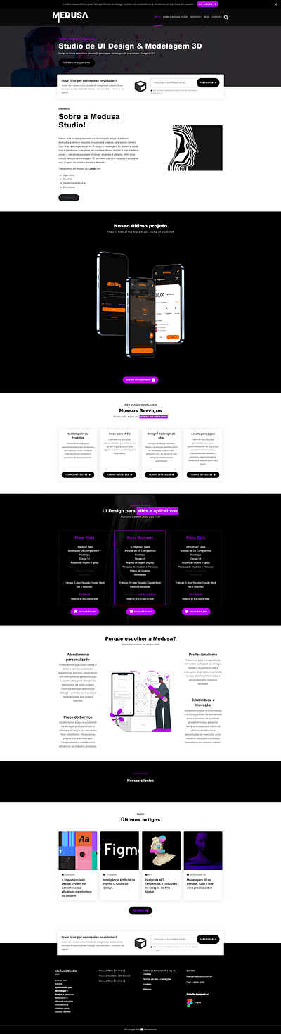 Medusa Studio Design figma ui web design