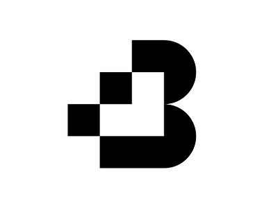 B Pixel abstract b b letter b logo b mark branding data design digital icon identity letter logo logo design logo mark mark pixel symbol technology vector