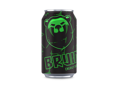 BRUIN Energy Drink beast branding character design flat icon illustration logo packaging vector