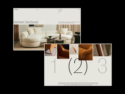 SEDILIA · Exploration №01 branding carousel chair concept design furniture gallery homepage interaction interior design minimal product sofa typography ui ux web design