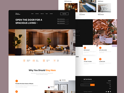 Spacious Hotel Website bookings and reservations branding design elegant hotel design high end hotel design hotel branding. hotel website design luxury hospitality luxury hotel design minimalist design modern layout resort website design responsive design responsive resort website typography ui ui design user experience web design website navigation