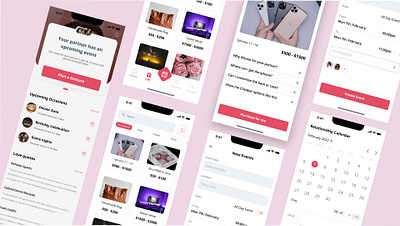 Loveplanner App design app design ui ux