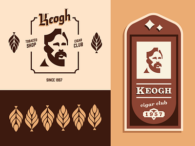 Keogh Club branding cigar cigarette clothing club design graphic design illustration logo merch shop smoke smoking tobacco vector