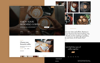 Coffee shop website branding ux web design