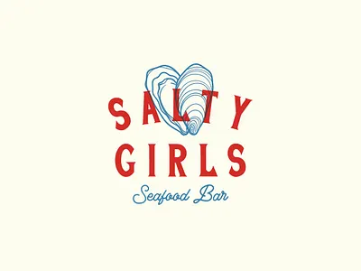 Salty Girls branding design graphic design illustration logo print design stationery typography vector vintage