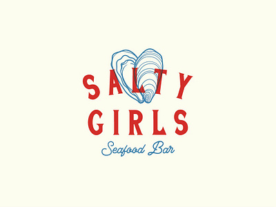 Salty Girls branding design graphic design illustration logo print design stationery typography vector vintage