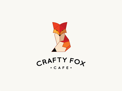 Crafty Fox Cafe branding design graphic design illustration logo minimal print print design stationery typography ui vector vintage