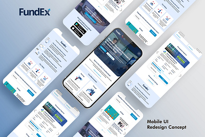 Fundex Mobile Webpage Redesign Concept app branding charity design funding graphicdesign investing mobile money ui ux