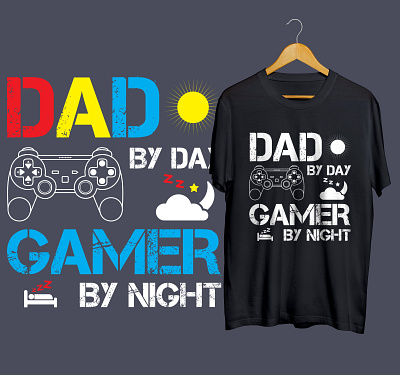 Gaming T-shirt design Dad and son best t shirt dad by day gamer by night design game gamer gamer dad gamer son gaming graphic design shirt t shirt t shirt t shirt design
