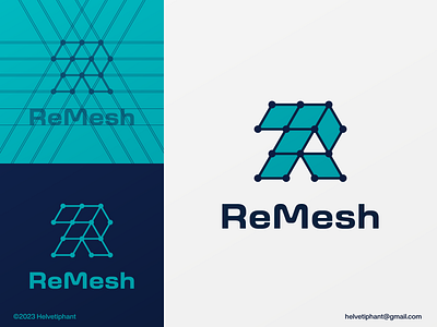 ReMesh abstract logo bold logo concepts brand design branding creative logo designs geometric logo icon isometric logo letter mark logo letter r logo logo logo design logo design grid logotype mesh logo minimalist logo modern logo pattern logo typography