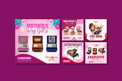 Mother Day Gift Social Media Post Design 3d abstract adobe illustrator adobe photoshop advertising agency android animation branding design graphic design illustration landing page logo minimal design motion graphics social media post ui uiux design website design