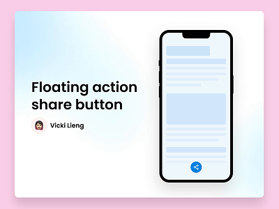 Floating action share button fab figma floating action button interaction interaction design mobile mobile design ui uiux