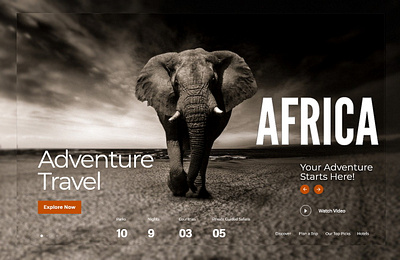 Travel agency landing page