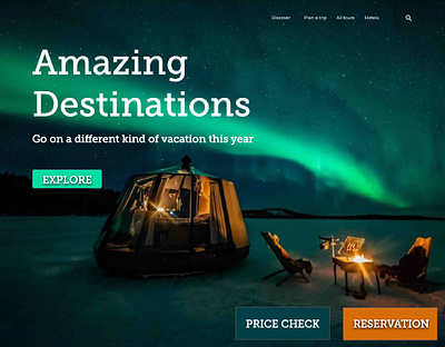 Travel agency landing page