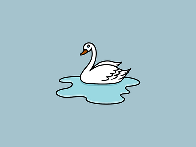 Swan Logo Design animal app branding cute design graphic design illustration logo swan swim typography ui ux vector