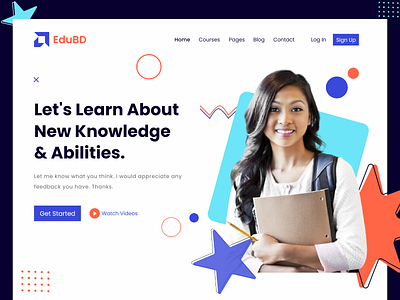 Education Landing Page Web ui education landing page learning student study ui ui design uiux virsity website