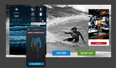 Surf store landing page/email