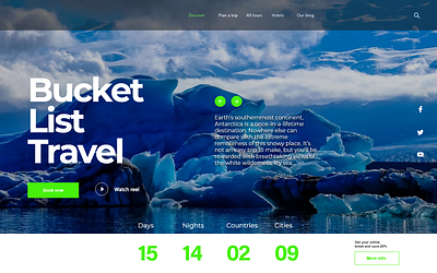 Adventure travel landing page