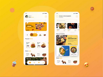 Food | Delivery App Promo Animation animation app delivery delivery service home page interface minimal mobile food app motion motion graphics promo scroll animation ui ui animation ux video