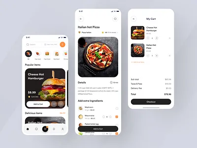 Food Ordering App app app design cooking app food food app foor delivery app foor ordering app grocery app grocery delivery app live cooking app mobile app online food order app restaurant app ui uiux ux