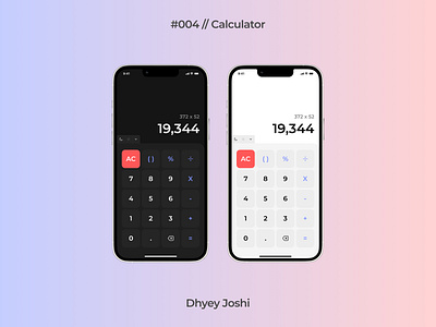 Day 004 - Calculator calculator community design figma india ios iphone mobile mobiledesign ui ux website