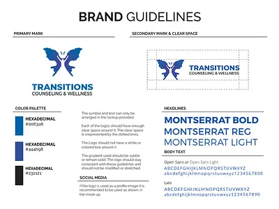 Transitions Counseling & Wellness branding design graphic design illustration logo typography