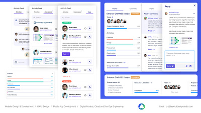 Employee Collaboration Tool saas ui ux webapp