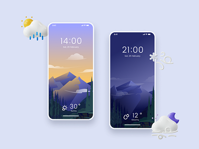 Animation for weather mobile app mobileanimation uianimation uimobile uimobileapp uimobiledesign uiux weathermobile