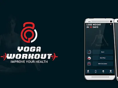 Yoga Workout UI app branding design graphic design illustration logo typography ui ux vector