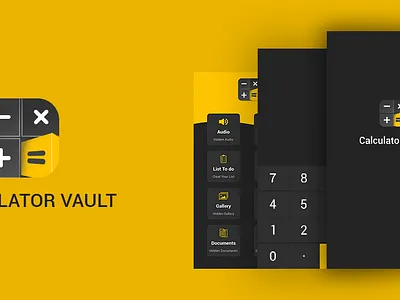Calculator Vault UI app branding design graphic design illustration logo typography ui ux vector