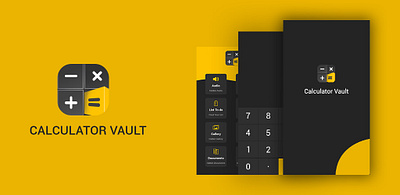 Calculator Vault UI app branding design graphic design illustration logo typography ui ux vector