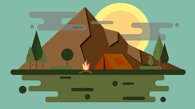 Camping Forest design graphic design illustration vector