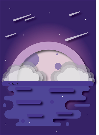 Moon Gaze design graphic design illustration vector