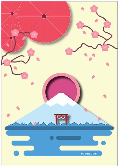 Mount Fuji design graphic design illustration vector