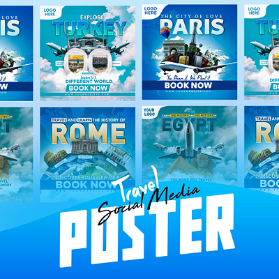 Travel Agency Social Media Banner ad design ads ads design banner design facebook graphic design illustrator photoshop social media social media post travel agency