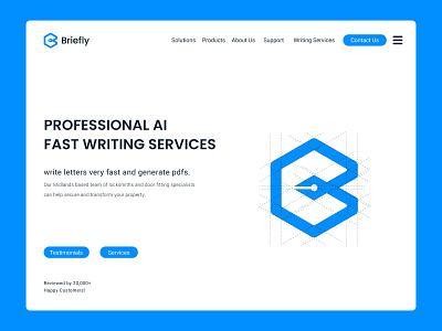 Briefly | SaaS Product | Write | Web App | Logo Design ai app b letter brand identity design branding branding identity briefly design graphic design logo logo design pen polygone product saas services ui vector web write