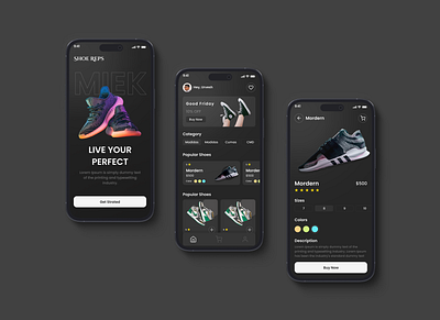 Shoes app design