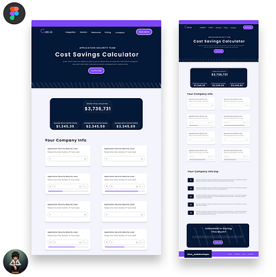 Calc.io Landing Page UI frontenddeveloper graphic design ui ux web design